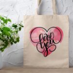 Tekstilna vrečka ''Love srce''