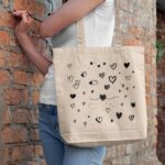 Tekstilna vrečka ''Srčki''