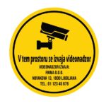 Opozorilna nalepka video nadzor