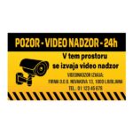 Nalepka ''Video nadzor-24h''