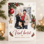 Božično-novoletna voščilnica s fotografijo