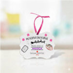 Personaliziran leseni božični ornament Posebna dostava