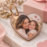 Obesek srce rose gold s fotografijo